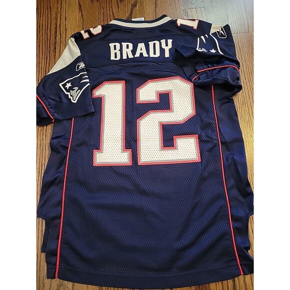 Reebok Tom Brady New England PATRIOTS NFL Football Jersey Medium 10/12 Boys - Picture 1 of 9